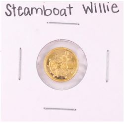 Rarities Mint Disney Mickey "Steamboat Willie" 1 Gram .999 Fine Gold Round
