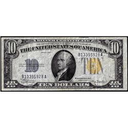 1934A $10 North Africa WWII Emergency Issue Silver Certificate Note