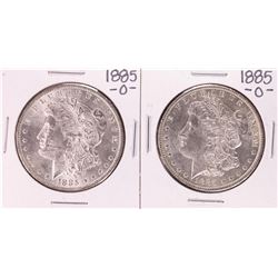 Lot of (2) 1885-O $1 Morgan Silver Dollar Coins