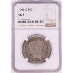 1901-O Barber Half Dollar Coin NGC G8