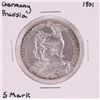 Image 1 : 1901 Germany Prussia 5 Mark Silver Coin