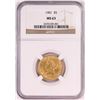 Image 1 : 1901 $5 Liberty Head Half Eagle Gold Coin NGC MS63