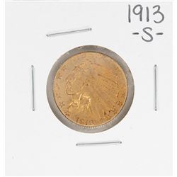 1913-S $5 Indian Head Half Eagle Gold Coin