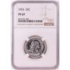 Image 1 : 1953 Proof Washington Quarter Coin NGC PF67