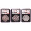 Lot of 1899-S, 1900-O, & 1901-O $1 Morgan Silver Dollar Coins NGC Genuine