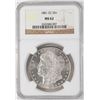 Image 1 : 1881-CC $1 Morgan Silver Dollar Coin NGC MS62