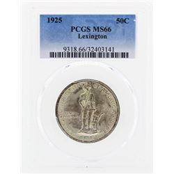 1925 Lexington Commemorative Half Dollar Coin PCGS MS66