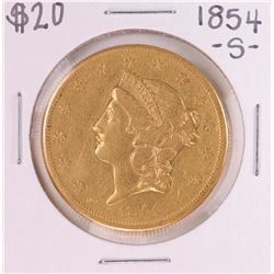 1854-S Type 1 $20 Liberty Head Double Eagle Coin