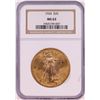 Image 1 : 1924 $20 St. Gaudens Double Eagle Coin NGC MS63