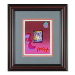 Peter Max "Blushing Beauty" Original Mixed Media Acrylic on Paper