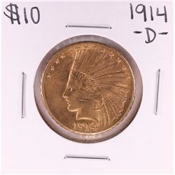 1914-D $10 Indian Head Eagle Gold Coin