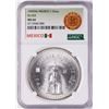 Image 1 : 1949Mo Mexico 1 Onza Silver Coin NGC MS64