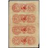 Image 2 : Uncut Sheet of (4) 1800's $5 Canal Bank New Orleans, Louisiana Obsolete Notes