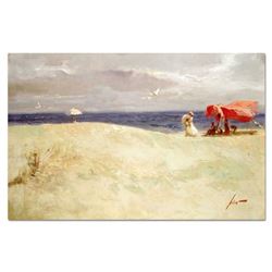 Pino (1939-2010) "White Sand" Limited Edition Giclee on Canvas