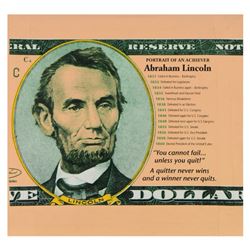 Steve Kaufman (1960-2010) "Abraham Lincoln" Limited Edition Silkscreen on Canvas