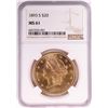 1893-S $20 Liberty Head Double Eagle Gold Coin NGC MS61