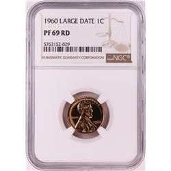 1960 Large Date Proof Lincoln Memorial Cent Coin NGC PF69RD