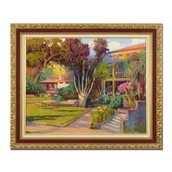 Ming Feng "Hideaway Villa" Original Oil Painting on Canvas