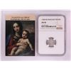 Image 1 : 1548 KB Hungary Denar 'Madonna and Child' Coin NGC AU50 w/ Story Box