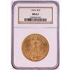 Image 1 : 1924 $20 St. Gaudens Double Eagle Coin NGC MS63