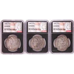 Lot of 1888-O to 1890-O $1 Morgan Silver Dollar Coins NGC Genuine