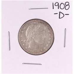 1908-D Barber Quarter Coin