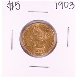 1903 $5 Liberty Head Half Eagle Gold Coin