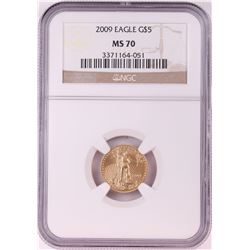 2009 $5 American Gold Eagle Coin NGC MS70
