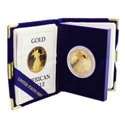 1988 $50 Proof American Gold Eagle Coin w/ Box & COA