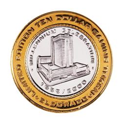 .999 Silver El Dorado Hotel & Casino Reno, Nevada $10 Limited Edition Gaming Token