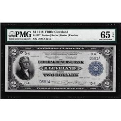 1918 $2 Federal Reserve Bank Note Cleveland Fr.757 PMG Gem Uncirculated 65EPQ