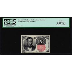 1874 Fifth Issue Ten Cent Fractional Currency Note Fr.1265 PCGS Gem New 65PPQ