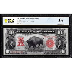 1901 $10 Bison Legal Tender Note Fr.122 PCGS Choice VF35