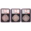 Image 1 : Lot of 1879, 1880-O, & 1881 $1 Morgan Silver Dollar Coins NGC Genuine