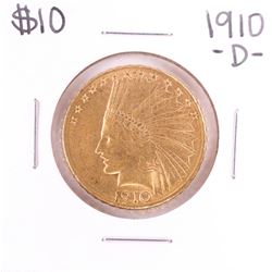 1910-D $10 Indian Head Eagle Gold Coin