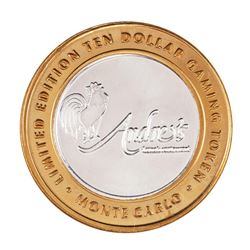 .999 Silver Monte Carlo Las Vegas, Nevada $10 Casino Limited Edition Gaming Token