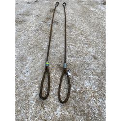 FT.MAC: PAIR OF 1-1/2” x 20’ WIRE ROPE SLINGS