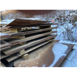 FT.MAC: LOT OF 16 ASSORTED STEEL PLATES, VARIOUS