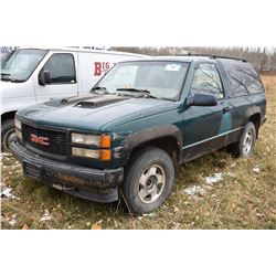 STURG.CNTY: 1995 GMC YUKON SL, 5.7L GAS ENGINE