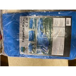 FT.MAC: BOX OF 8 MEDIUM DUTY TARPS 12FT X 24FT