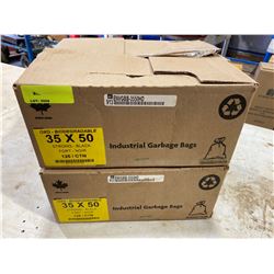 FT.MAC: 2 BOXES OF BLACK INDUSTRIAL GARBAGE BAGS