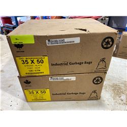 FT.MAC: 2 BOXES OF BLACK INDUSTRIAL GARBAGE BAGS