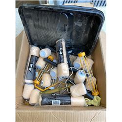 FT.MAC: BOX OF PAINT TRAY LINERS & ROLLERS