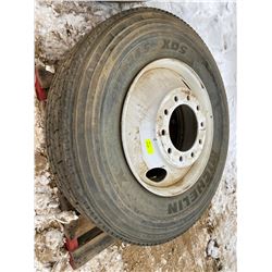 FT.MAC: MICHELIN 11R24.5 XDS TIRE & RIM 11R24.5