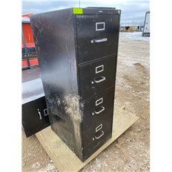 FT.MAC: 4 DRAWER BLACK METAL FILING CABINET