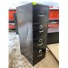 Image 1 : FT.MAC: 4 DRAWER BLACK METAL FILING CABINET