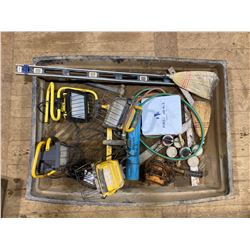 FT.MAC: 32" x 42" SPILL TRAY & ASSORTED TOOLS