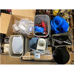 FT.MAC: 38" x 42" SPILL TRAY & ASSORTED JANITORIAL