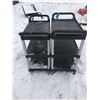 Image 2 : FT.MAC: LOT OF 2 PLASTIC & ALUMINUM 4 WHEEL CARTS