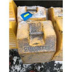 FT.MAC: LOT OF 2 CHECKERS LARGE EQUIPMENT WHEEL